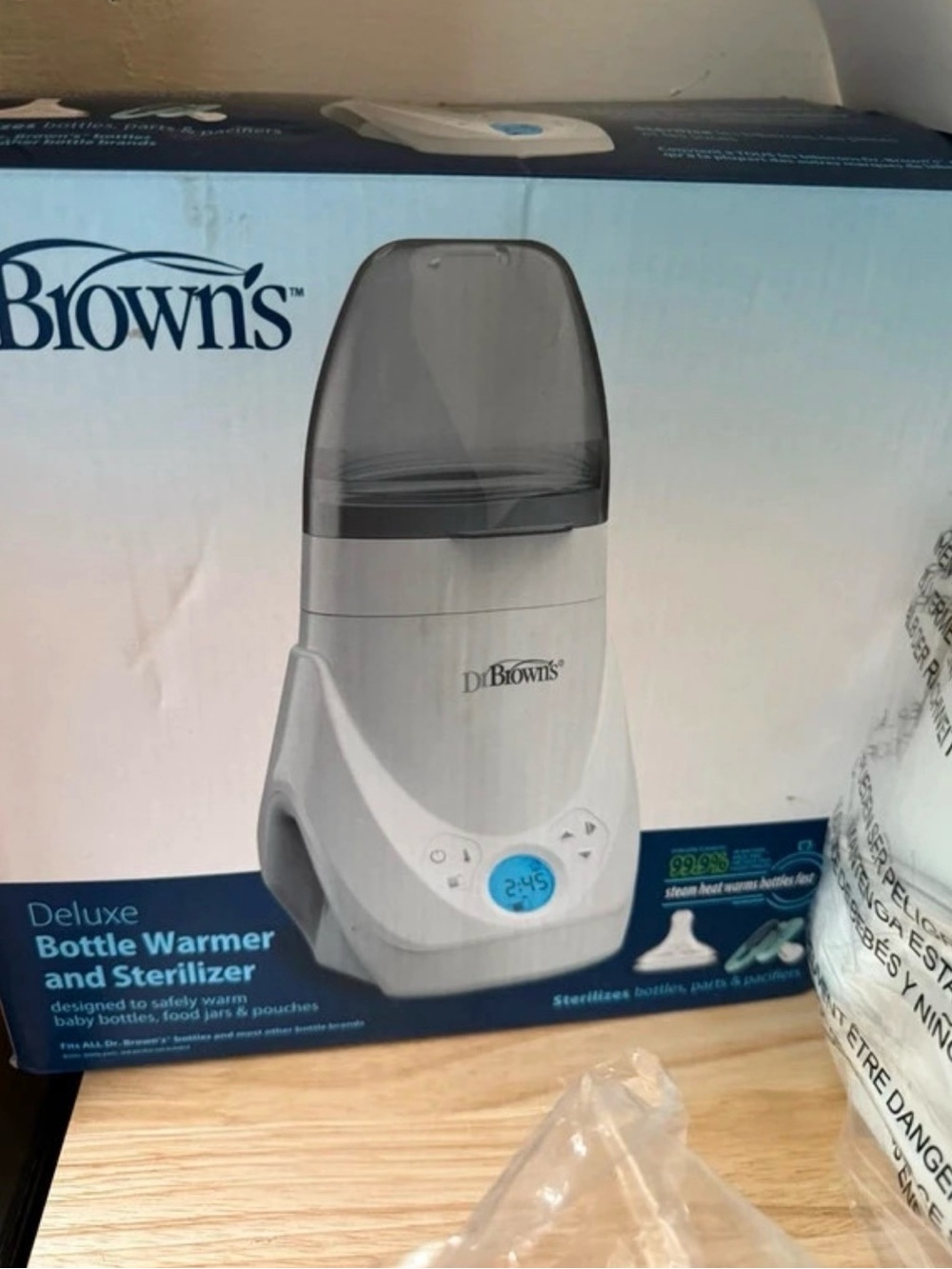 Dr. Brown's White Deluxe Bottle Warmer & Sterilizer - Safe, Easy Warming